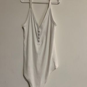 Abercrombie&Fitch v-neck bodysuit ribbed button tank top